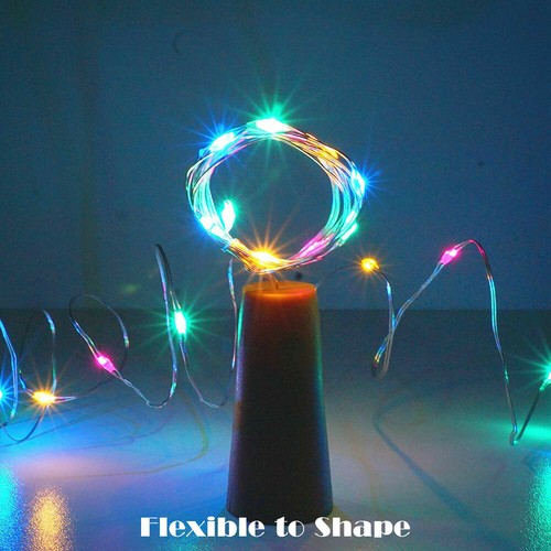 10 PCS Wine Bottle Lights with Cork LED Fairy String Lights DIY Party Decor - Picture 16 of 45