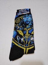 2 Pair Marvel Thor Love And Thunder Symbols Crew Socks NEW /w Tags Bioworld 6-12