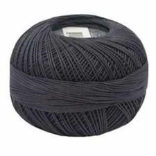 Lizbeth Egyptian Cotton Crochet Thread Size 20 Color 606 Charcoal