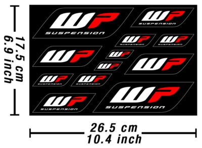 WP Forks Decals Stickers Heavy Duty Graphics Kit Autocollant Aufkleber 