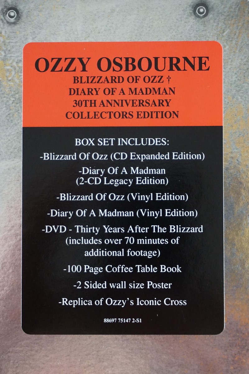Ozzy Blizzard Of Ozz/Diary Of A Madman 30th Anniversary Ozzy Blizzard Of Ozz/Diary Of A Madman 30th Anniversary