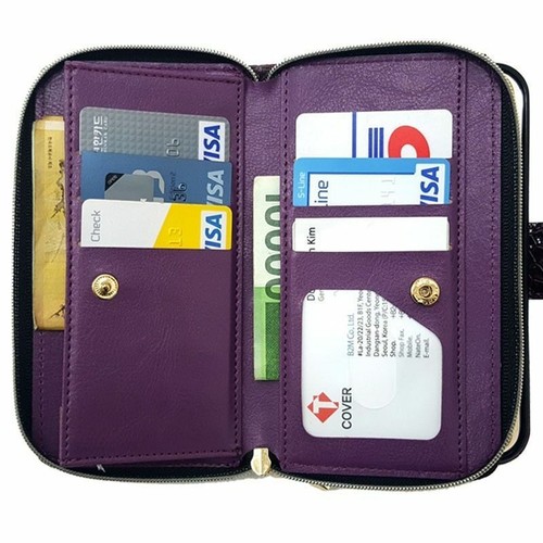 Buffett Zipper Wallet Case for Samsung Galaxy S25 S24 S23 S22 S21 S20 S10 S9 S8 - Picture 5 of 16