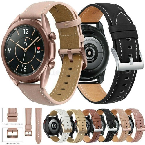 Leather Band Strap For Samsung Galaxy Watch 4 3 41/45mm 42/46mm Active 2 40 44mm - Picture 3 of 98