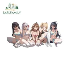 EARLFAMILY 5.1" Bikini Alisa Waifu Car Sticker Girl Sexy Anime Car Door Decal