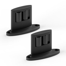 Sliding Barn Door Bottom Floor Guide, Compact Double-Sided Roller 2 Black