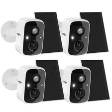 1-4PCS HISEEU 4MP Wireless 5G Wifi Solar Battery Outdoor Audio Security Camera