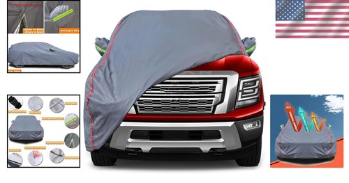 Cubierta de coche impermeable de 6 capas personalizada para camiones 230-260" con protector UV - Imagen 2 de 9