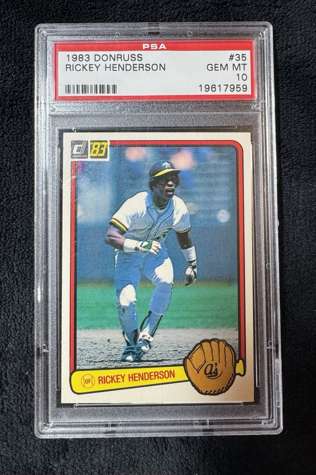 1983 Donruss Rickey Henderson #35 PSA 10 GEM MT Oakland Athletics 