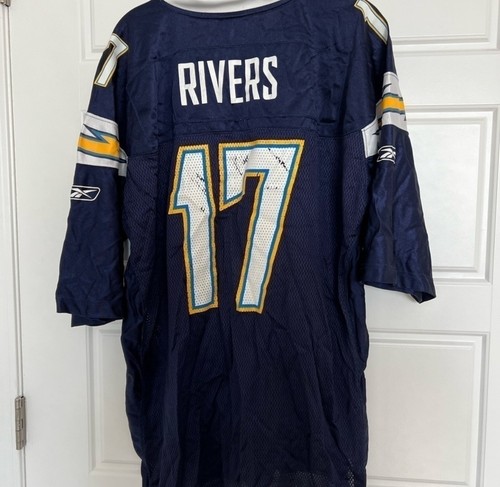 Maglia Reebok Los Angeles Chargers Football #17 Philip Rivers uomo XL blu navy - Foto 2 di 6