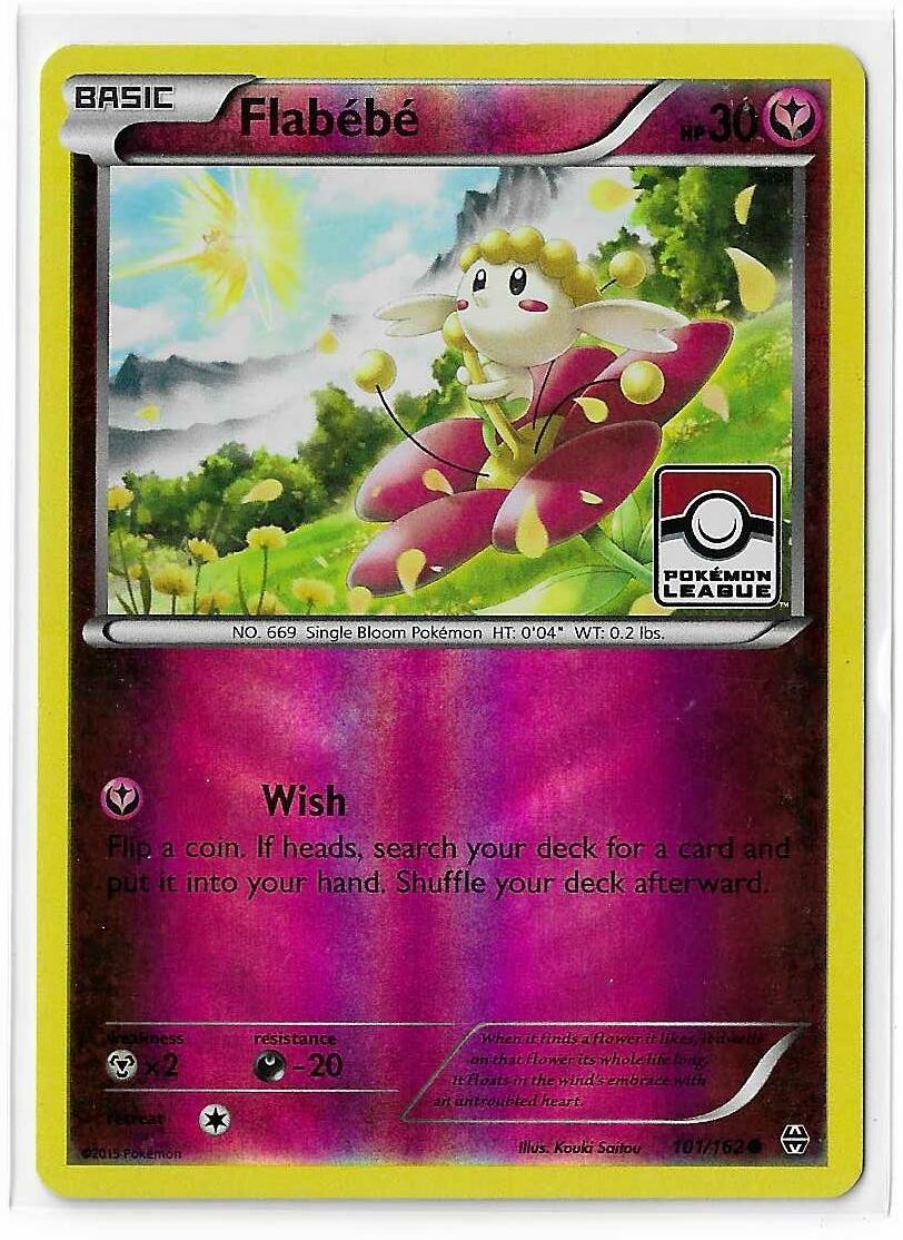 Flabebe 101/162 Stamped League Promo Reverse Holo Breakthrough Pokemon TCG NM