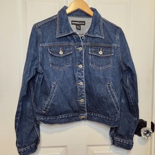 VTG Express Jacket L Denim Trucker 90s Y2K Blue Classic City Grunge