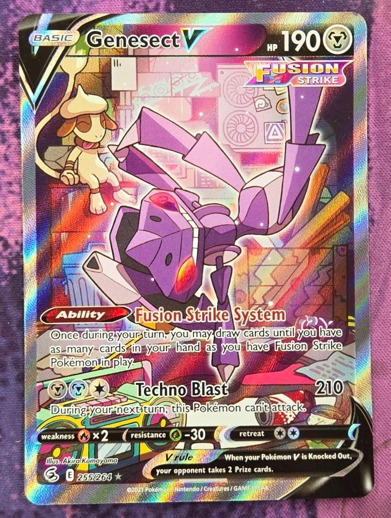 Pokemon: SWSH08: Fusion Strike: Holofoil Genesect V (Alternate Full Art): LP Con