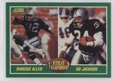 1989 Score Great Combos Marcus Allen Bo Jackson #284 HOF 0qn