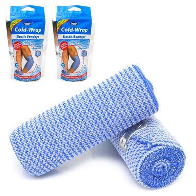 Set of 2 Ice Wrap Cold Elastic Bandages for Muscle Pain Relief  Knee Wrist An