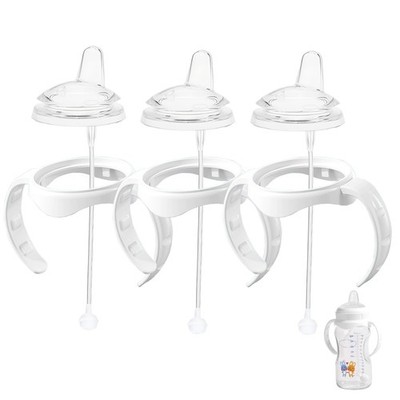 3 Set Sippy Cup Conversion Kit, Dr Brown Wide Mouth, Weighted Straw, Handles