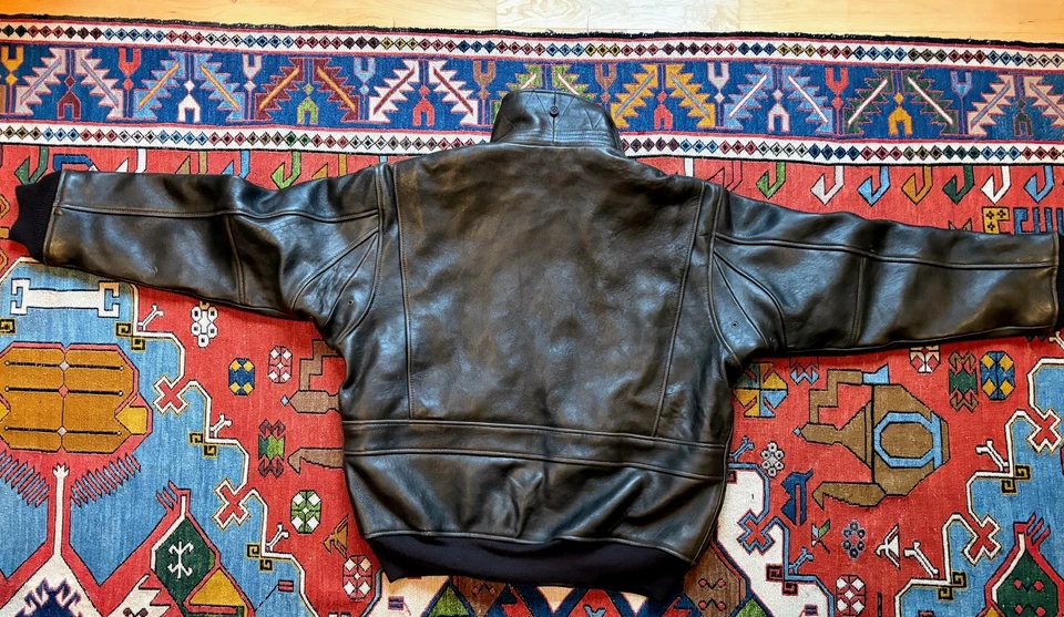 Schott G-1 M-422 B Wings of Gold Brown Leather Bomber Jacket Size Large - Image 3 of 4