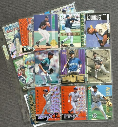 Lot of 27 Different 1993-2012 Alex Rodriguez Mariners Baseball Cards w/ ROOKIES