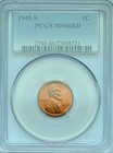 1945-S Lincoln Wheat Penny PCGS MS66RD – 95% Copper 1¢ Mint State Coin — photo 1