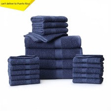 18 Piece 100 Cotton Towel Set, 4 Bath , 4 Hand and 10 Washcloths