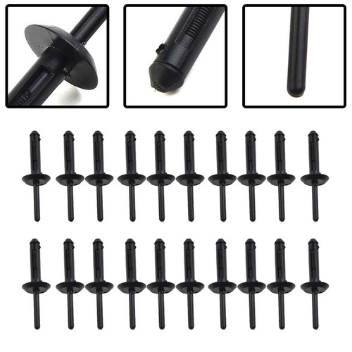 Rivet Clips Car Clips Plastic Rivet Clips Black Car Clips Plastic Black - Picture 2 of 12
