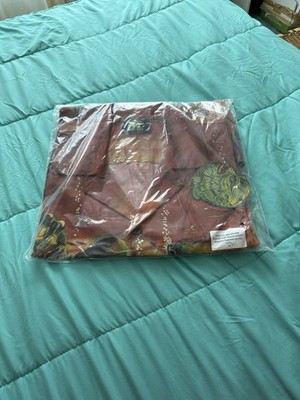 2XL Creature Movie Poster Button Up in Rust from Vixen by Micheline Pitt-NWT