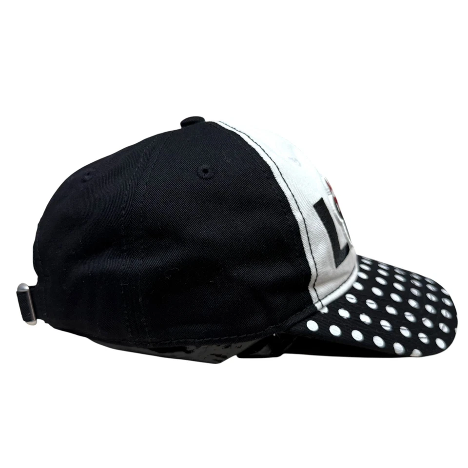 Disney Minnie Mouse LOVE Gorra de Béisbol Sombrero Lunares Ajustable Negro Blanco Niñas Foto 4 de 4