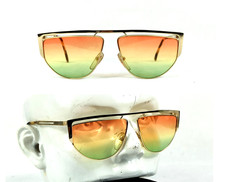 AMAZING MID-CENTURY SUNGLASSES VINTAGE TRIANGULAR COLORED LENSES 70S ITALY MADE