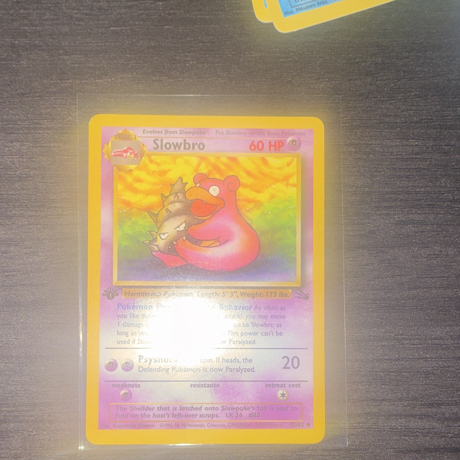 Wizards of the Coast Slowbro 43/62 Fossil Unlimited Holo Rare English 1999 60HP