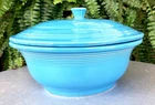Fiesta Peacock Covered Casserole 70 oz. Mixing Bowl &Lid New Retired Style Color