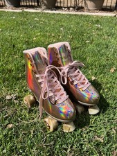 Angels Skates Angel Dust Holographic Rose Women's Roller Skates Size 9