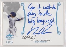 2017 Leaf Trinity Platinum Holofoil Spectrum 9/25 Nick Pratto #A-NP2 Auto 06qg