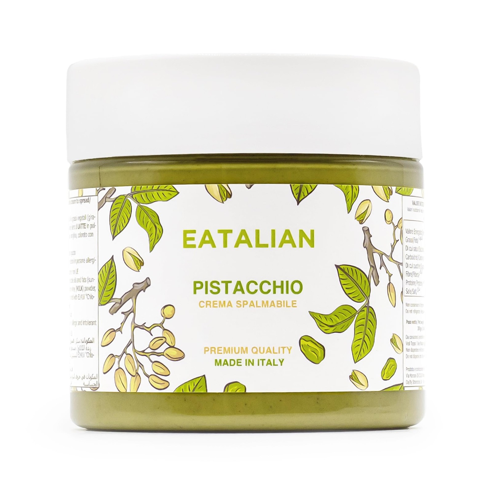 EATALIAN by AMZ BETTER Pistachio Cream, Delicious Spreadable Cream with a Sweet