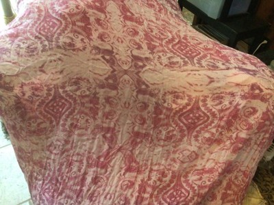pareo womens coverup pink batik-like design. One size fits most