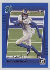 2021 Panini Donruss Rated Rookie Press Proof Blue Tutu Atwell #272 0h6q