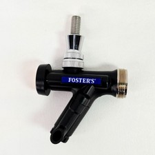 Foster's Beer Chrome Black Faucet For Keg Push Button Tap Handle