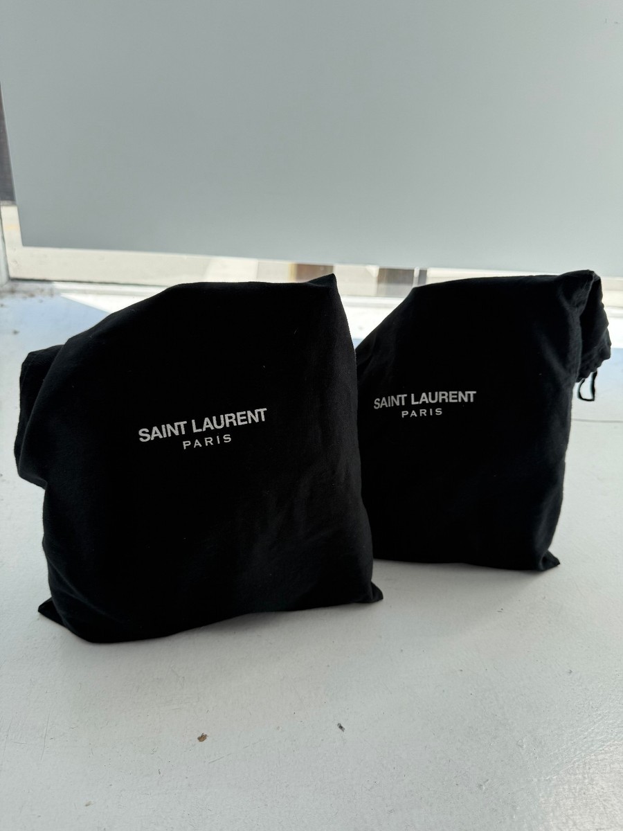 Saint Laurent Black Leather Studded Platform Boots, Model-Owned, Dust Bags, 38.5 View 2