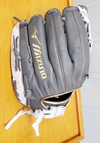 Mizuno 12" Pro Select Series Fastpitch Softball Handschuh GPSF2GWD-1200 grau/weiß