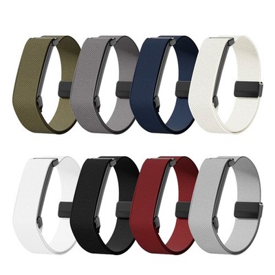 For Google Fitbit Air Magnetic Adjustable Elastic Nylon Loop Strap Bracelet Band