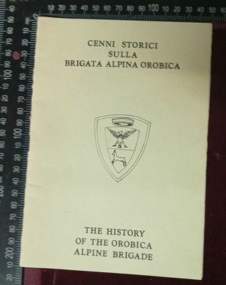 GESCHICHTSBUCH HISTORISCHE HINWEISE AUF DIE OROBISCHE ALPINBRIGADE RARITÄT