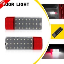 For 1992-1997 Ford F350 LED Door Panel Courtesy Lights Clear&Red Lens F2TB-13707