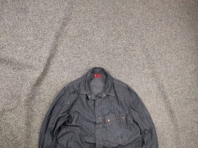 Vintage 90's Levi's Engineered Red Tab Twisted Shirt Denim Riveted Single Snap