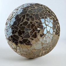 Decorative Mosaic Mirror Glass Ball Ornament – 10cm Table Shelf Home Decor