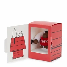 KIPLING Peanuts Monkey Keychain Snoopy Charlie Brown