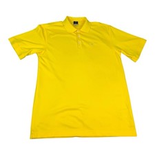 Nike Golf Dri Fit Golf Polo Shirt, Short Sleeve, Yellow, Men's Size Large
