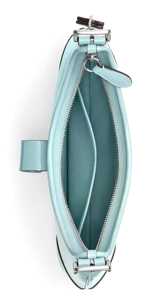 NWT COACH Hamptons Hobo Shoulder Bag CAN33 In LIGHT BLUE Crinkle
