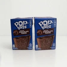 (Lot Of 2)  Kellogg's Pop Tarts Frosted Chocolate Fudge Toaster Pastries 13.5 oz