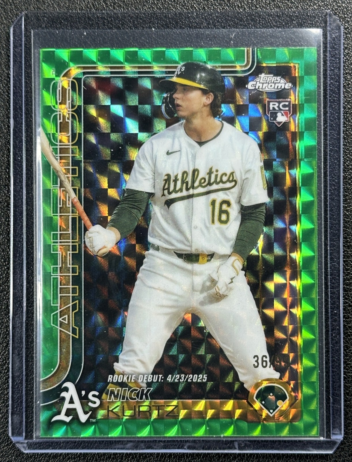 Nick Kurtz 2025 Topps Chrome Update #USC180 Rookie Debut - Green