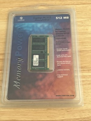 Centon 512MB PC133 133MHz SDRAM SODIMM Memory Card Model 512MBLT133