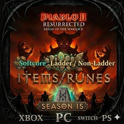 DIABLO 2 RESURRECTED ITEMS RUNES LATENT ENIGMA ROTW LADDER SEASON 15 D2R WARLOCK