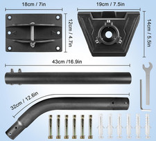 Starlink Gen 3 Heavy Duty Thick Cast Aluminum Alloy Adjustable Wall/Roof Mount